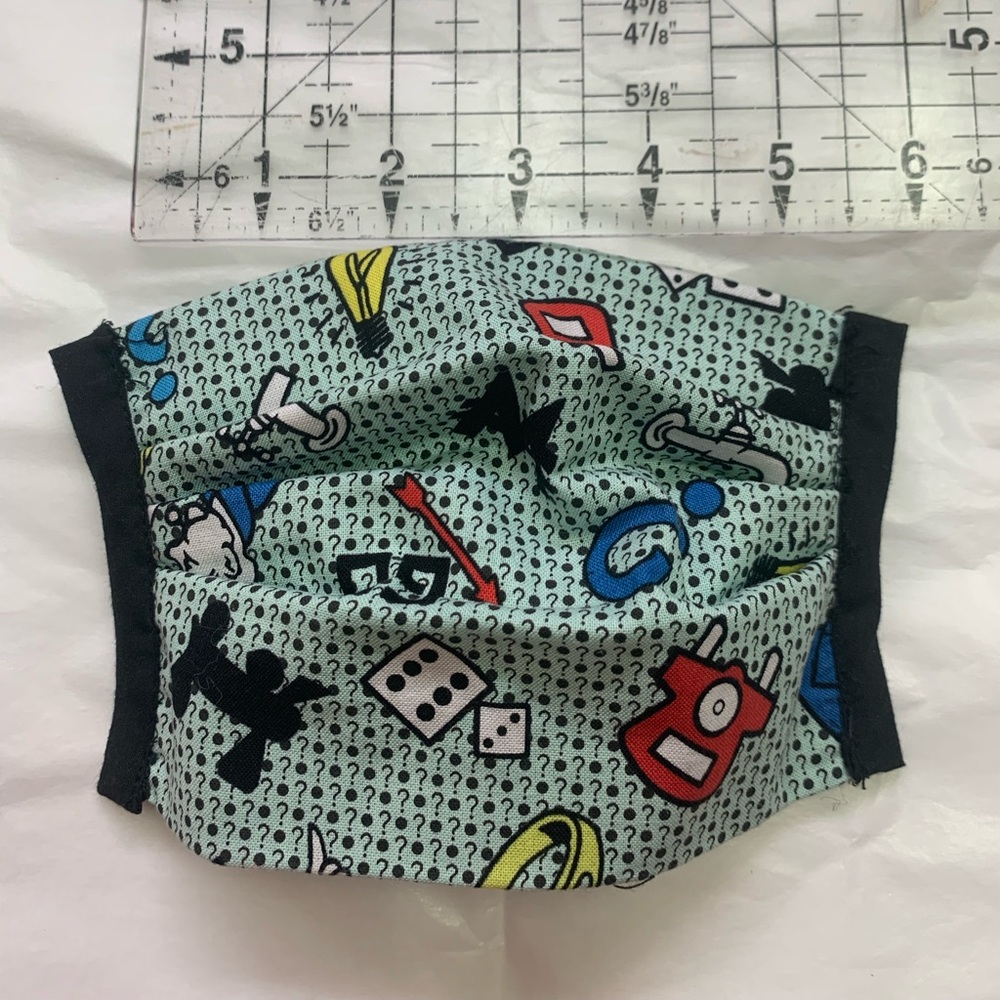 🎁 MONOPOLY- Face Mask 😷 cotton Fabric w insert pouch for extra filter